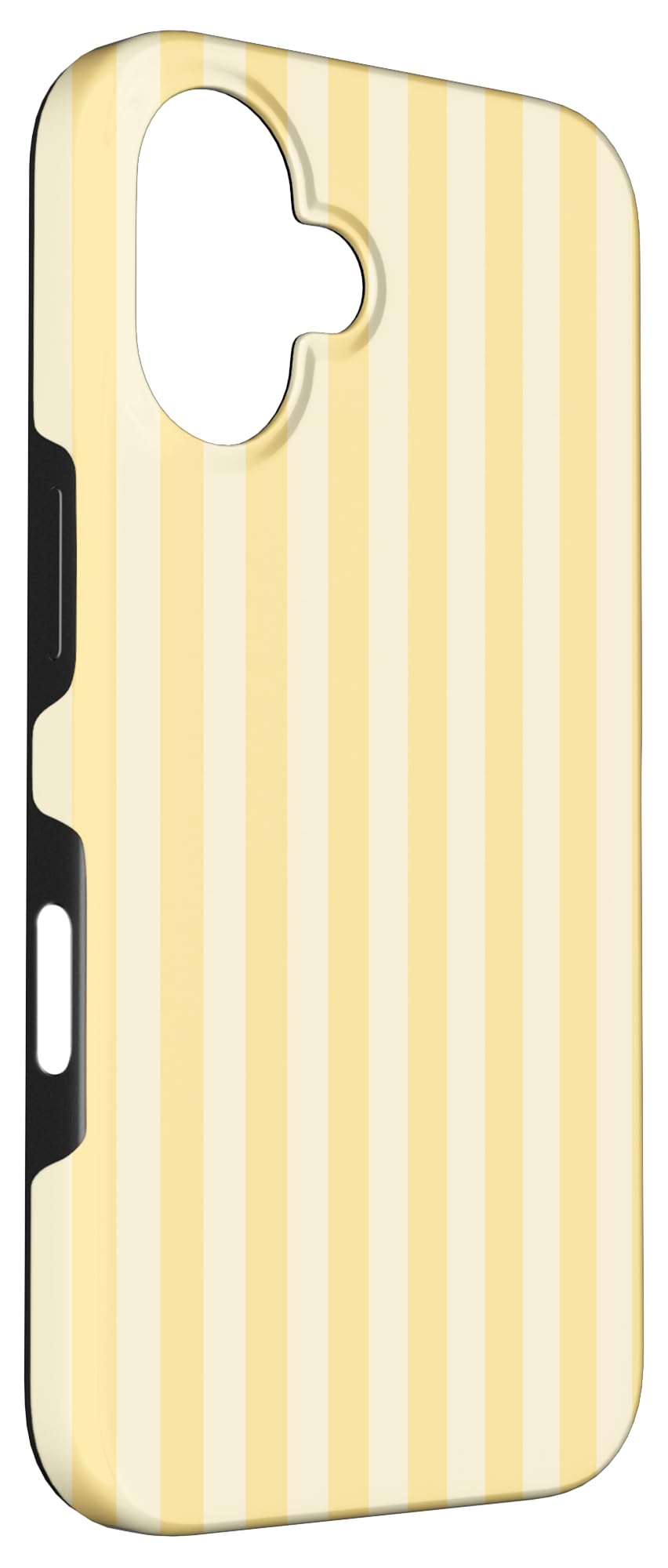 Elegant Monochromatic Yellow Stripes Elegant Vertical Lines Case For Iphone 16